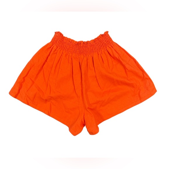 CROSBY by Mollie Burch Camden Linen Blend Short in Lobster(Orange) Size Small - Picture 6 of 9